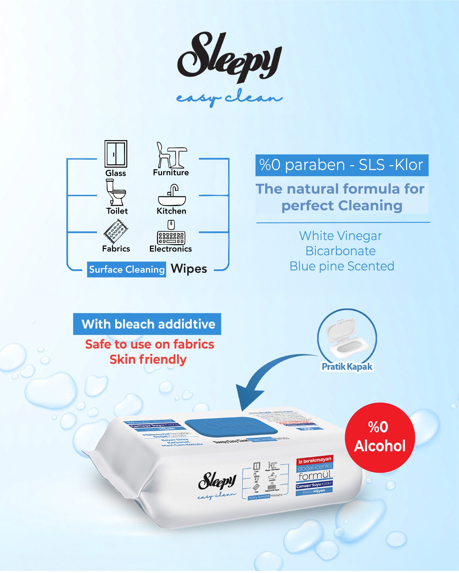 Blue Surface Wipes - Whitening Additive - Image 5